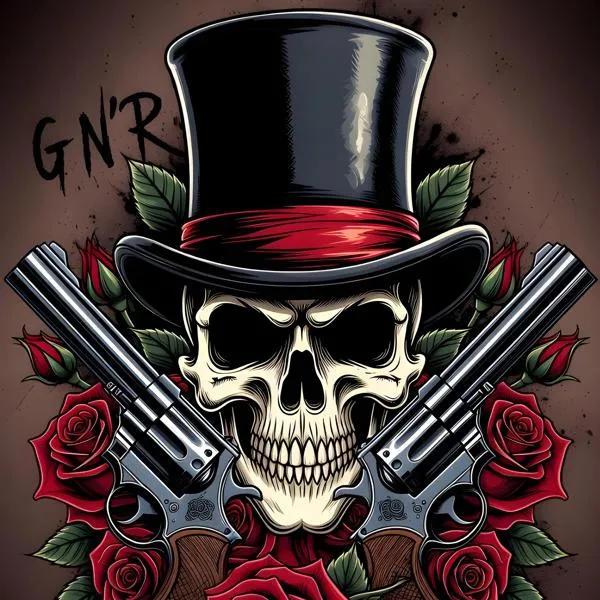 Guns N' Roses nostalgia 90s fan art – digital download